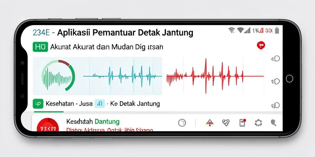 Tampilan antarmuka aplikasi Detak Jantung yang interaktif dan informatif.