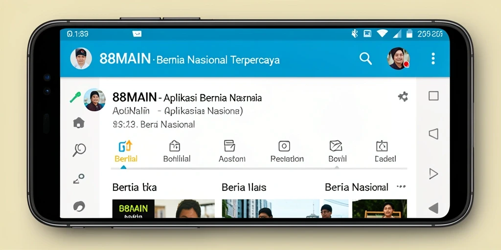 Antarmuka pengguna 88MAIN menampilkan berita terkini dengan jelas.