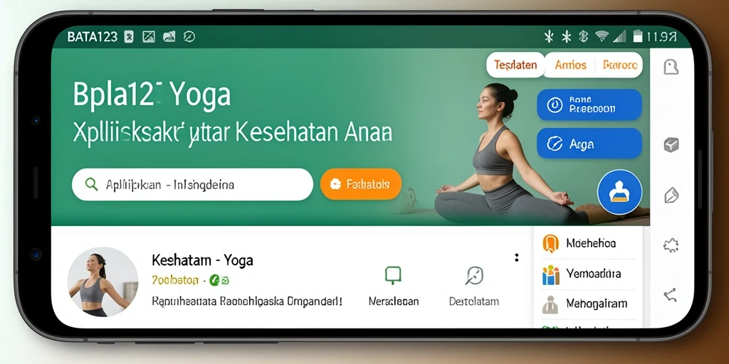 Antarmuka BATA123 yang intuitif dan mendukung latihan yoga.