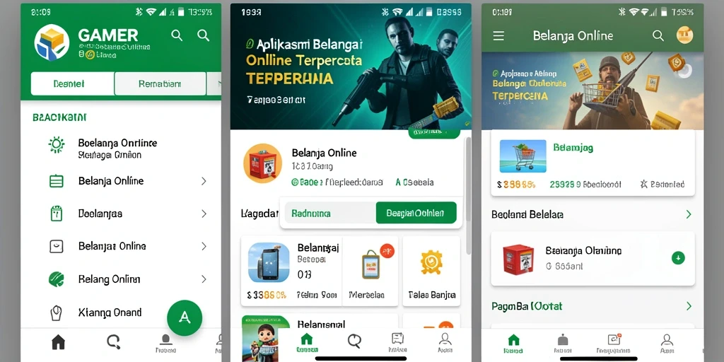 Tampilan antarmuka pengguna GAMERP yang menarik dan fungsional.