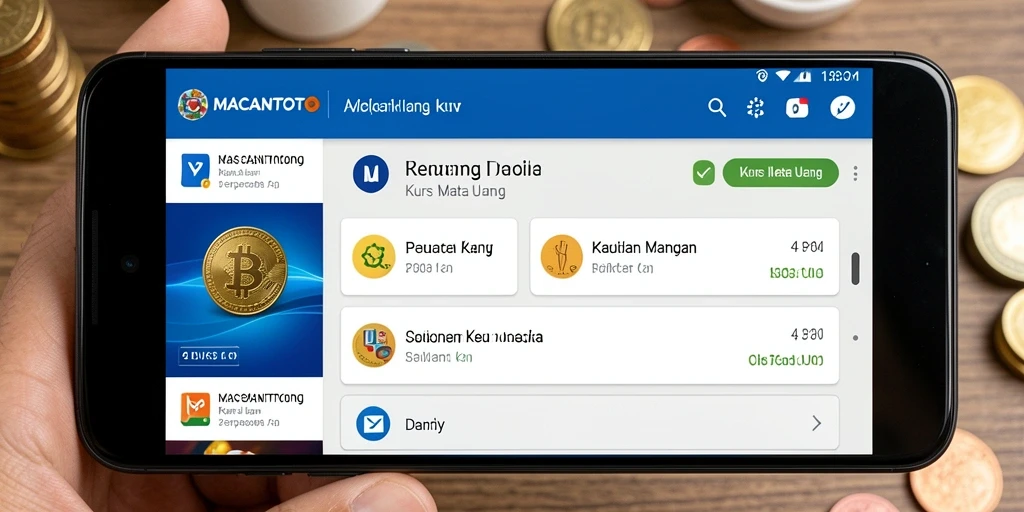 Tampilan antarmuka aplikasi MACANTOTO yang sederhana dan informatif.