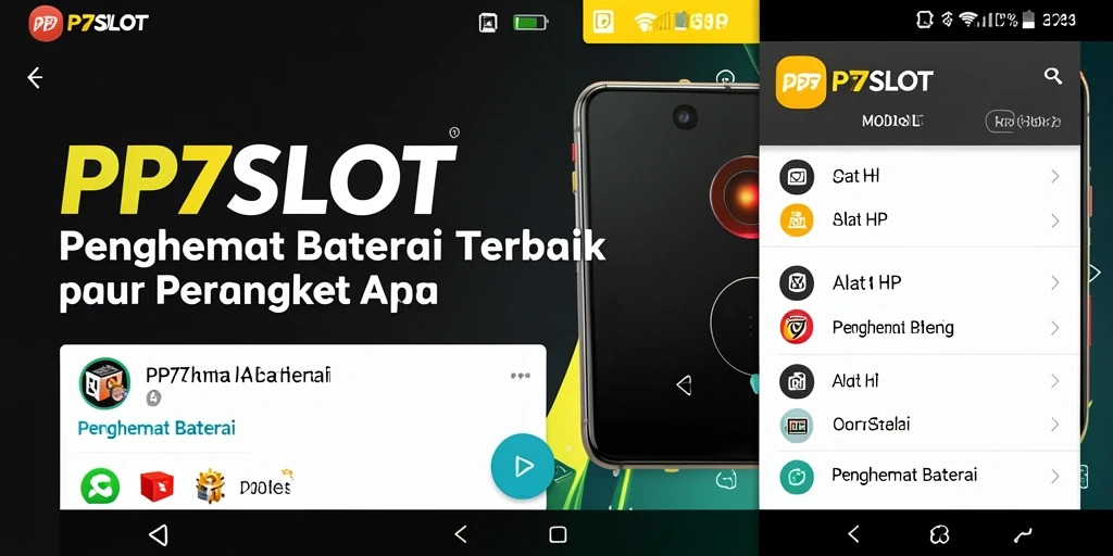 Tampilan antarmuka PP7SLOT yang intuitif dan sederhana untuk penghemat baterai.